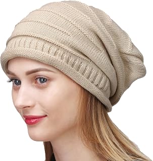 ArRord Women Winter Chunky Soft Stretch Warm Beanie Knit Hat Oversized Slouchy Cap