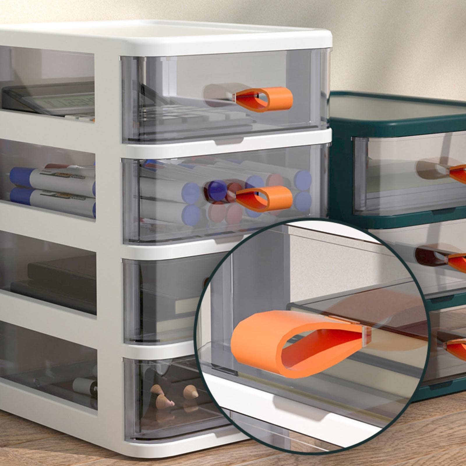 Organizer na kosmetyki z szufladą na biżuterię Travel Organizer na kosmetyki Desktop Beauty Makeup Storage Holder 01