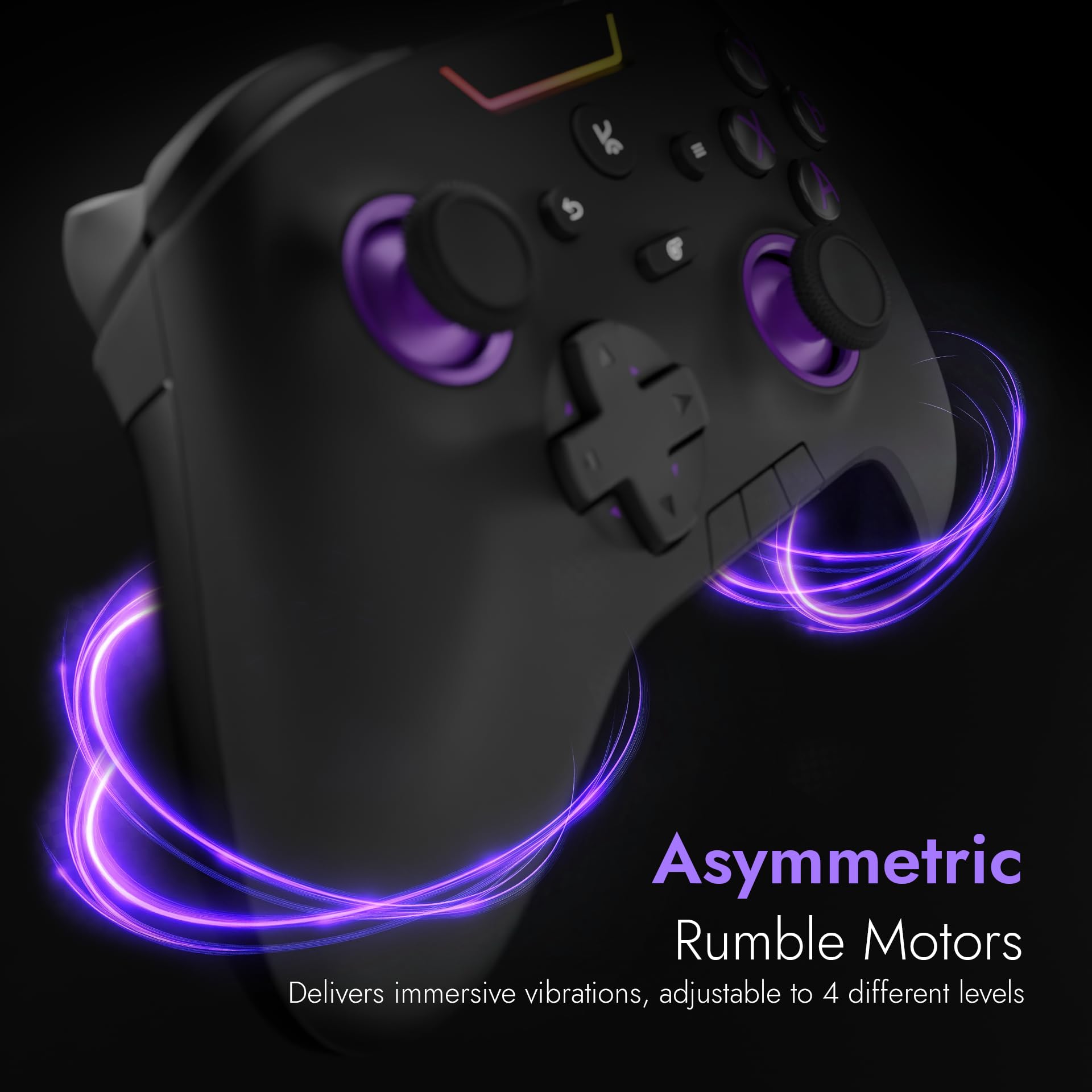 Kreo Surge XB Wireless Gaming Controller with Hall Effect Joysticks & Triggers, Tri-Mode, Turbo Mode, Macro Buttons, RGB, 1000Hz Polling, Gaming controller for PC Wireless, Android. — Amazon image 6