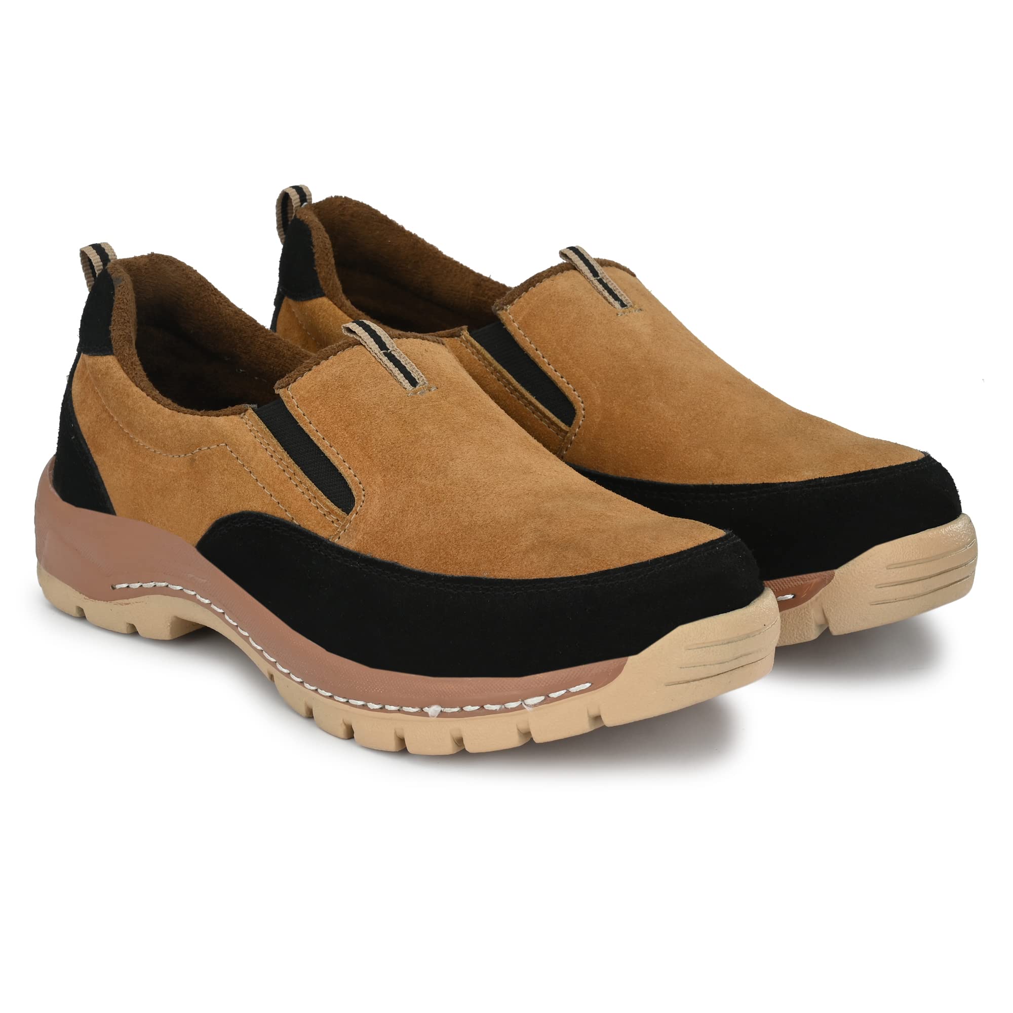 ARMADURO TAN/Black Suede Leather Safety Shoes for MenADR1003 (Size 6 to 11) (Numeric_10) (B0B34MDRGD) Amazon Price History, Amazon Price Tracker