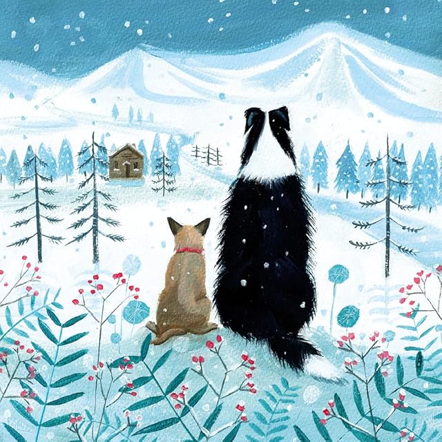 Museums & Galleries Pack of 8 Charity Christmas Cards - 'Christmas Snowfall' - 8 Cards of 1 Design