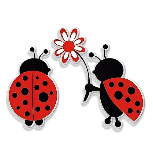 2-Pack Cute Ladybug Car Stickers & Car Decals – Waterproof