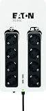 Eaton - Onduleur Parafoudre 3S 850 DIN - Off-line UPS - Alimentation Sans Interruption - Puissance 850VA (8 prises DIN, Silencieux, 2 ports de charge USB Type-A) - Interface USB - Noir&Blanc - 6