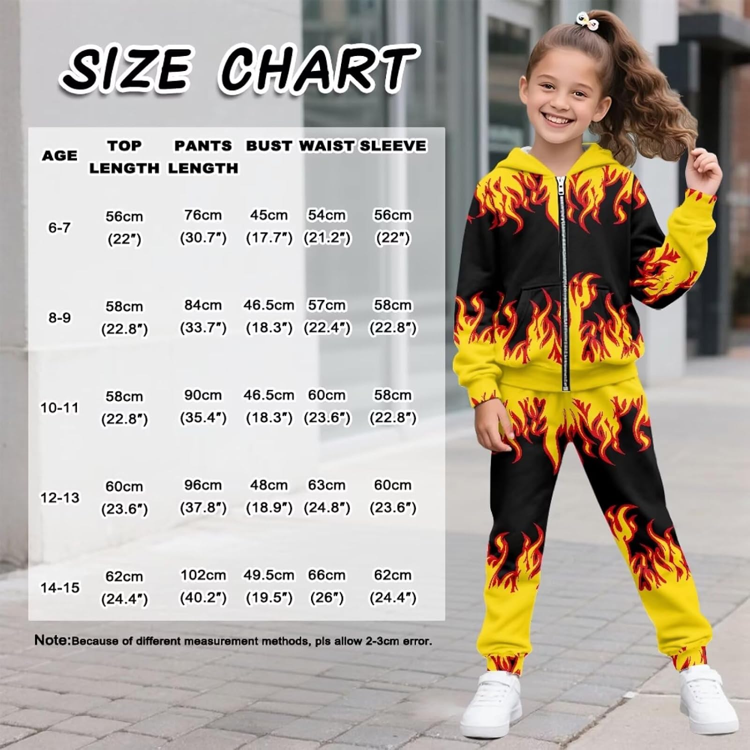 Girls Hoodie and Sweatpants Set 6-15 Years 2 Piece Fall Jacket Outfits Kids Tracksuit Sweatsuit Sets with Pockets