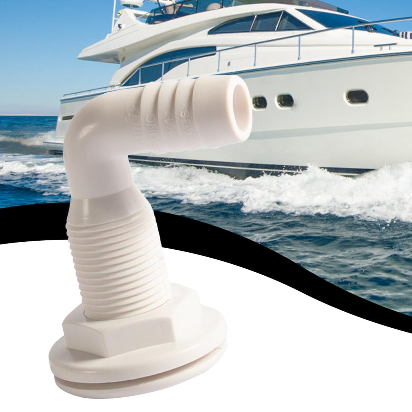 Raccord Traversant 90° Pour Coque De Bateau – ABS Durable, Installation Facile, Drainage Fiable