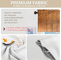 Vista 890 de Cenefas de cocina modernas con patrón de cobre marrón dorado para ventanas, cenefas opacas abstractas de marcas de arañazos y cortinas opacas