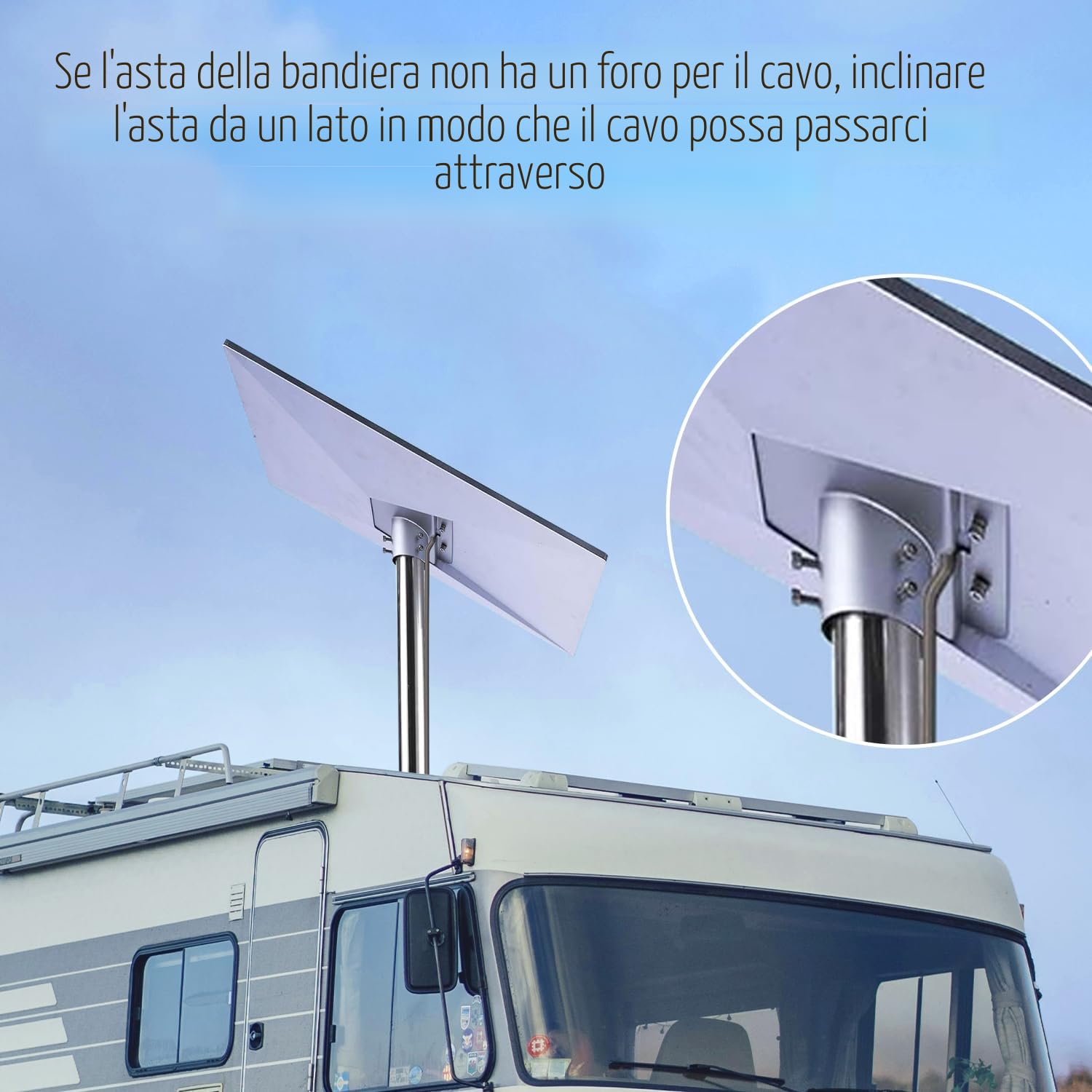 Kit di montaggio regolabile Starlink per Starlink Internet Kit satellitare, supporto per tetto Starlink, con adattatore Starlink compatibile con V3 Starlink