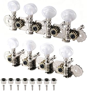 Head Tuner Tuning Peg Key Button + Bushing for Mandolin Machine Pack of 2
