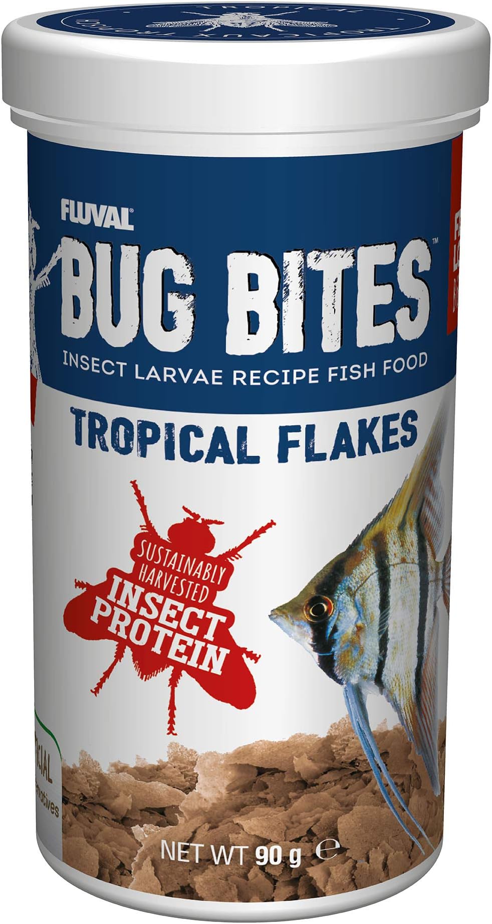Bug Bites Tropical Fish Food, Flakes for Small to Medium Sized Fish, 3.17 oz., A7332, Brown