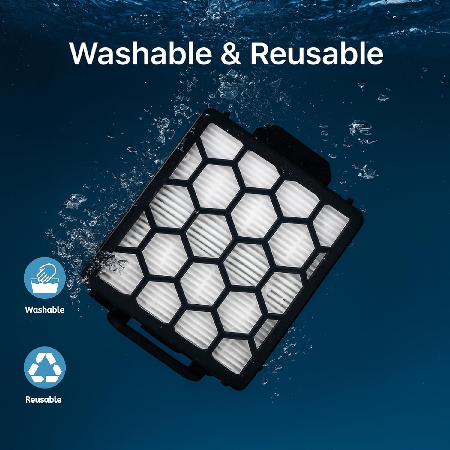 Nispira UV850 UV900 HEPA Filter for Shark Navigator LA301 LA300 LA322 ADV LA502 Rotator Lift-away PowerFins Upright Vacuum XHF320 XFFK320 4 Packs