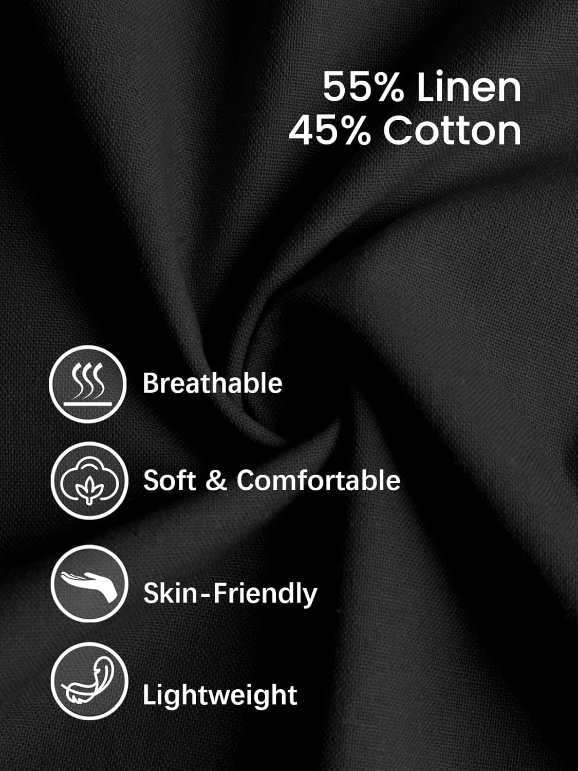 Les umes Womens Linen Wide Leg Pants High Waist Ankle Length Trousers Elastic Waist Loose Fit Casual with Pockets Summer - Image 6