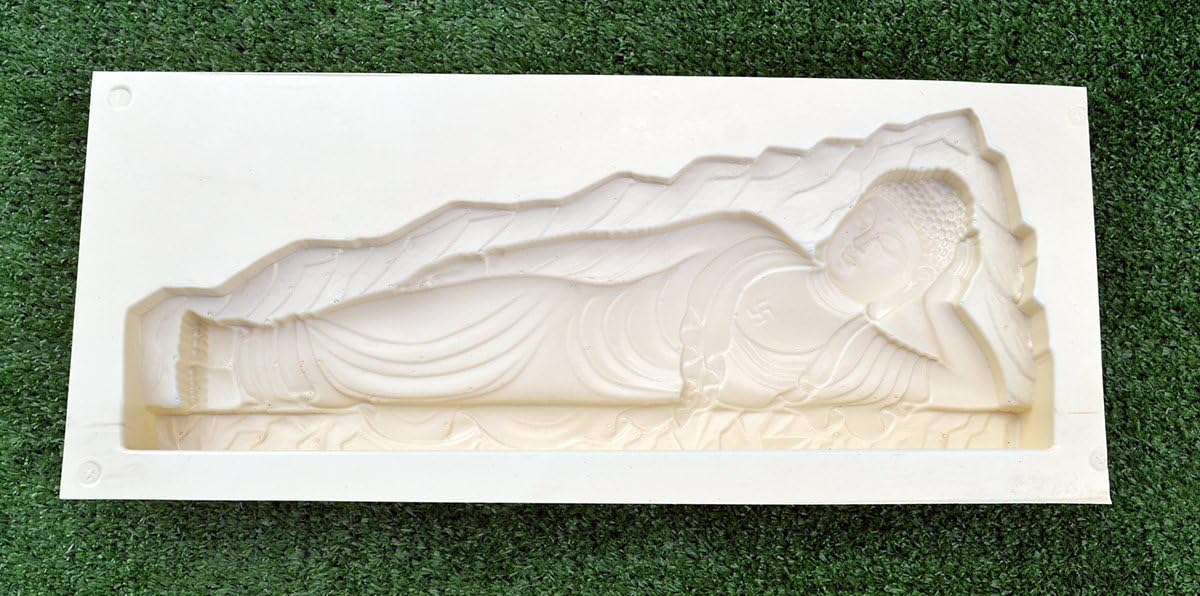 Buddha Mold Plastic Plaster Mold Handicrafts Buddhist Statues Sleeping Buddha (Plastic 0.8 mm) D17