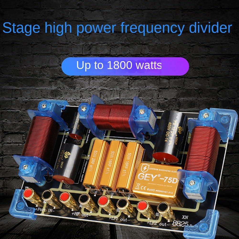 Diviseur de fréquence audio 1800 W 2 voies pour haut-parleur Crossover 30,5 cm Performance de scène Diviseur de fréquence haute puissance