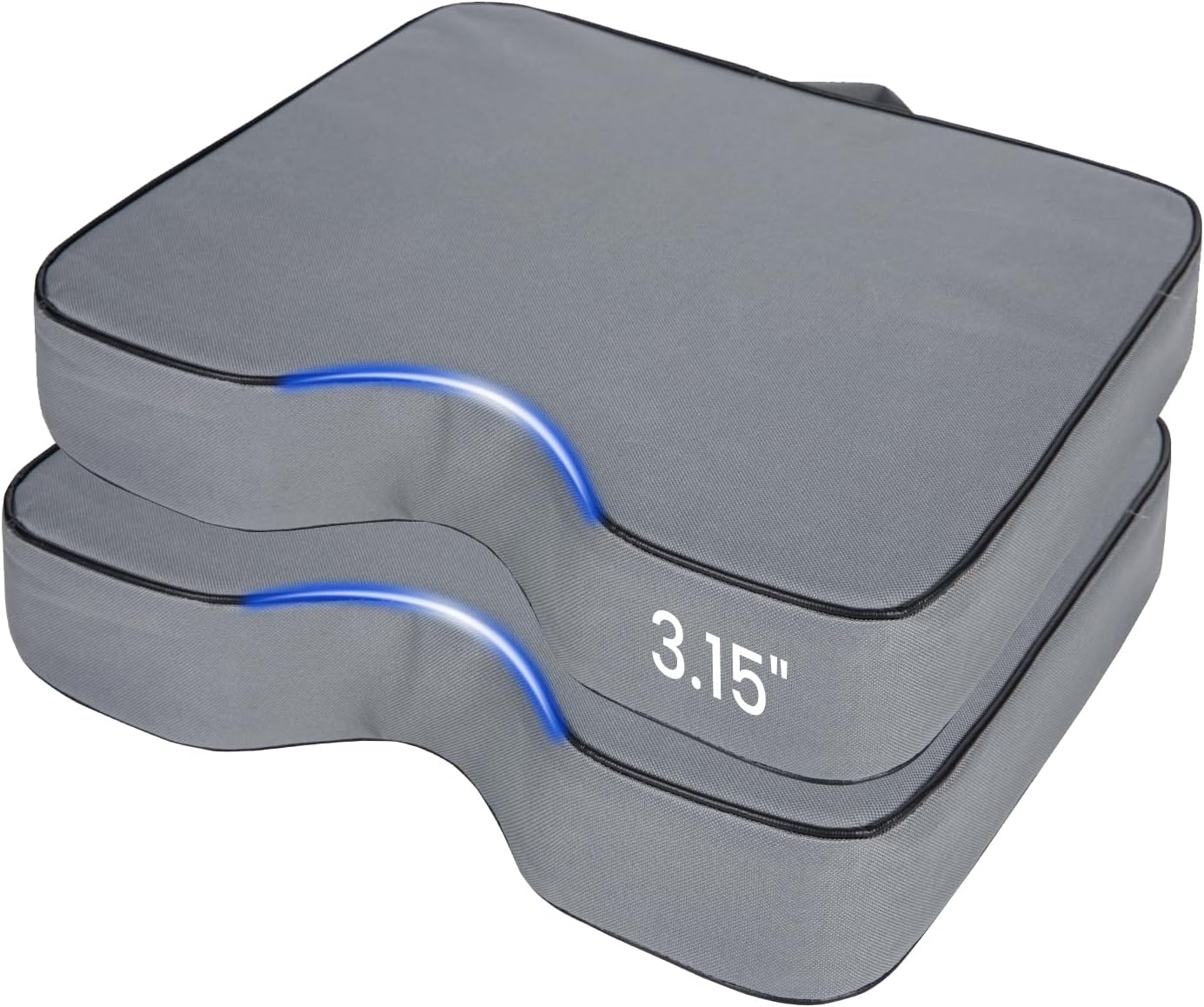 FirstGift 3.15" Extra Thick Stadium Seat Cushions - Portable Water-Resistant Bleacher Pads with Decorative Trim, Lightweight & Comfortable for Sports, Games, and Outdoor Event