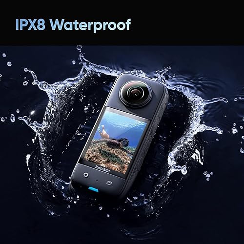 Miniatura 7 de Insta 360 X3 - Cámara de acción impermeable 360 con sensores de 48 MP de 12 pulgadas, lente única 4K, foto 360 de 72 MP, video HDR activo 5.7 K 360,