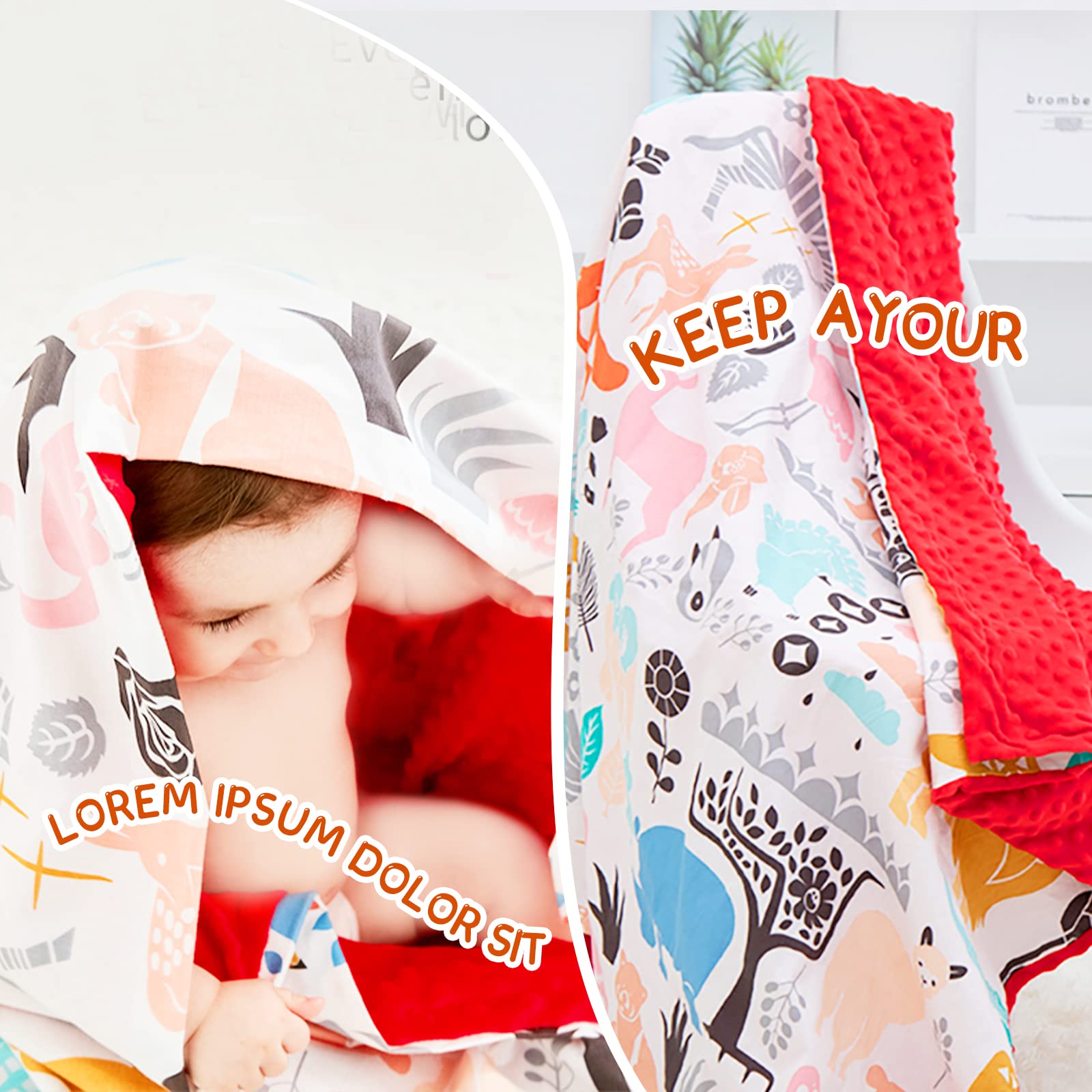Coperta del Bambino Neonato, Copertina da Neonato Coperta per Bambino 100% Cotone, Super morbido e soffice Coperta a Bolle 158x110 cm, Coperta per Regalo del Bambino