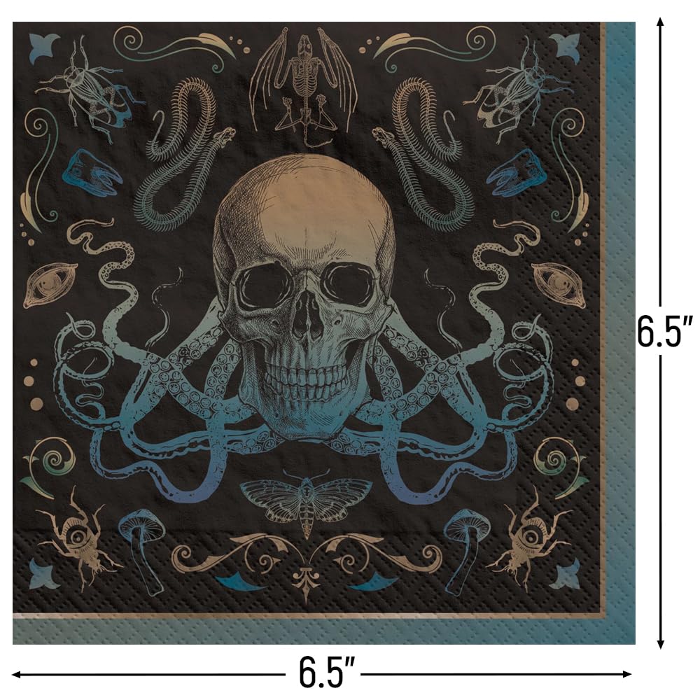 Dark Academia Serviettes de table 16,5 x 16,5 cm