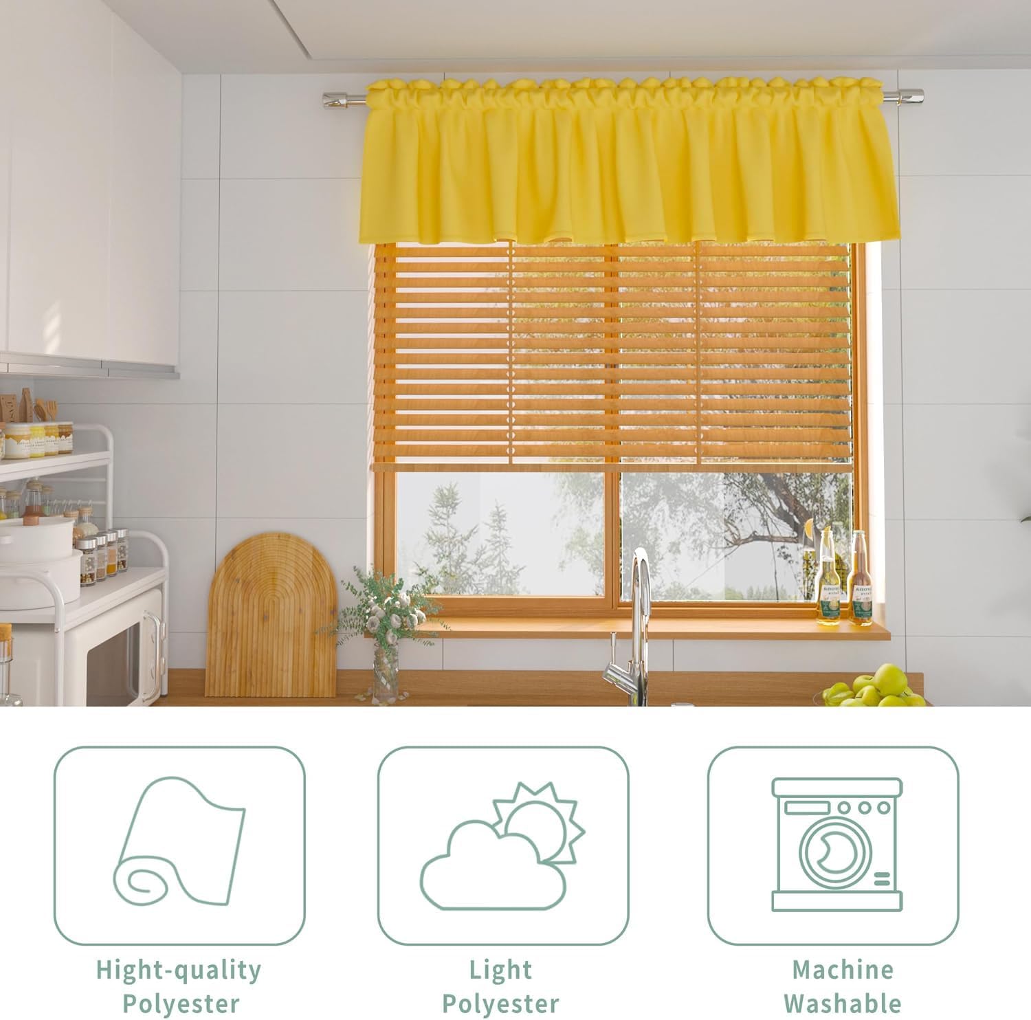 Yellow Blackout Curtains Room Darkening Window Curtains Thermal Insulated 120 inches Length Extra Long Home Decor Living Room Bedroom 52W by 120L Set 2 Panels Rod Pocket