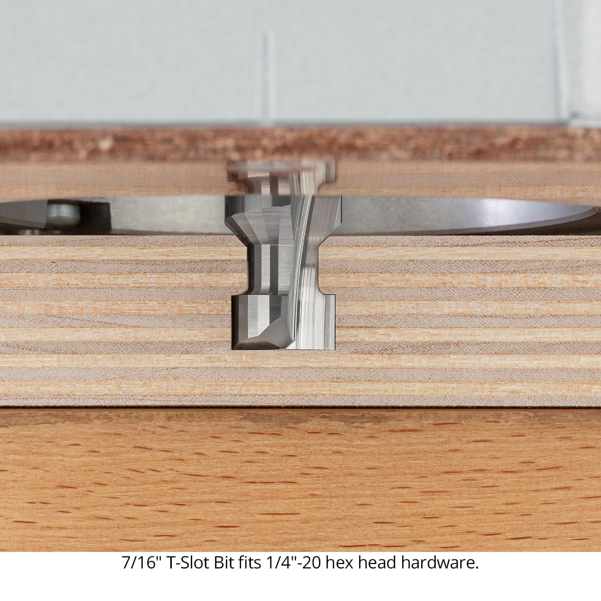 Ultra-Shear T-Slot Router Bit, for 7/16 Hex Head 1/4-20