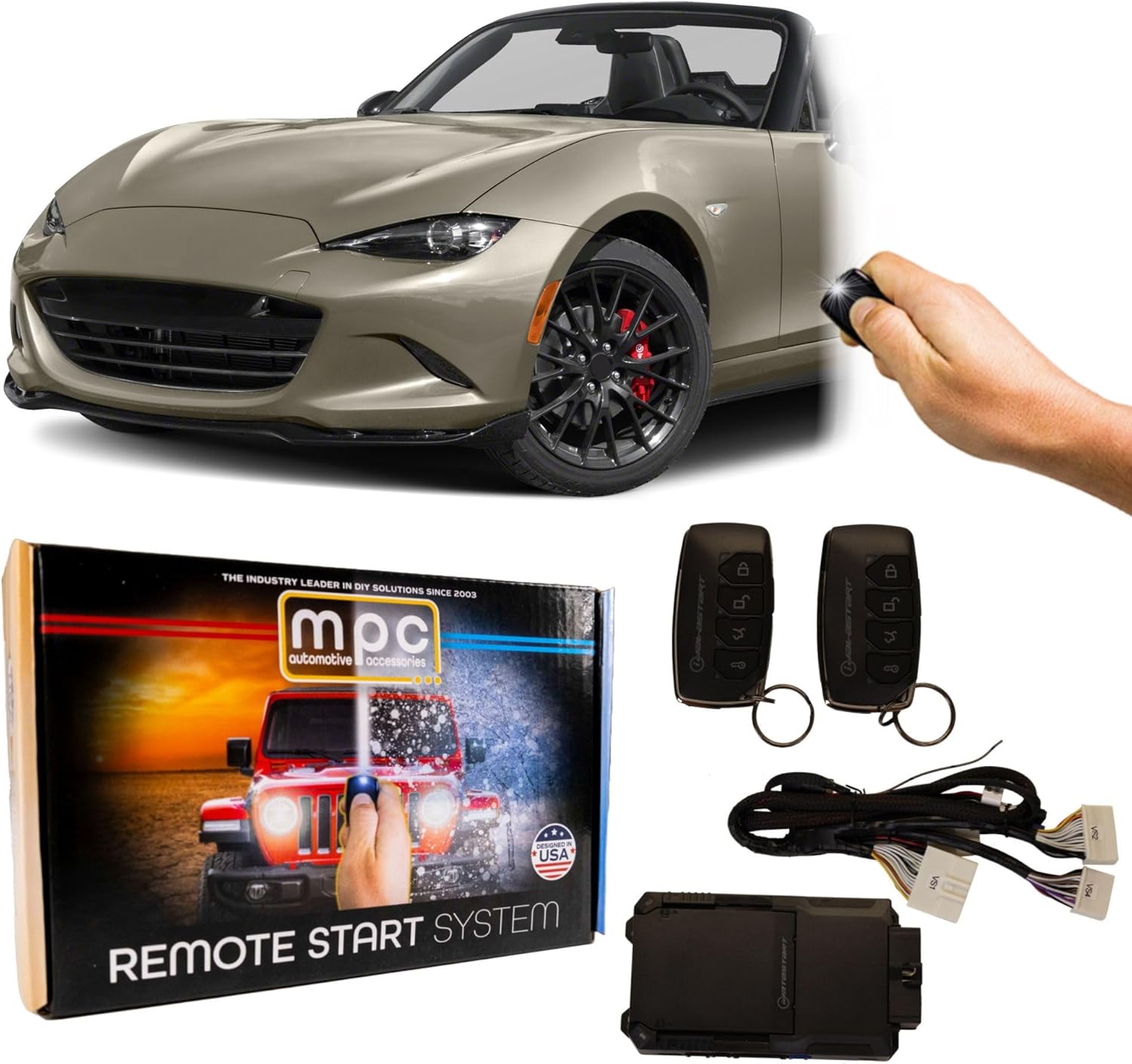MPC Remote Start Kit Compatible with Mazda MX-5 2016-2023 || Phone App Control Included || Plug and Play || No Wire Splicing || USA Tech Support