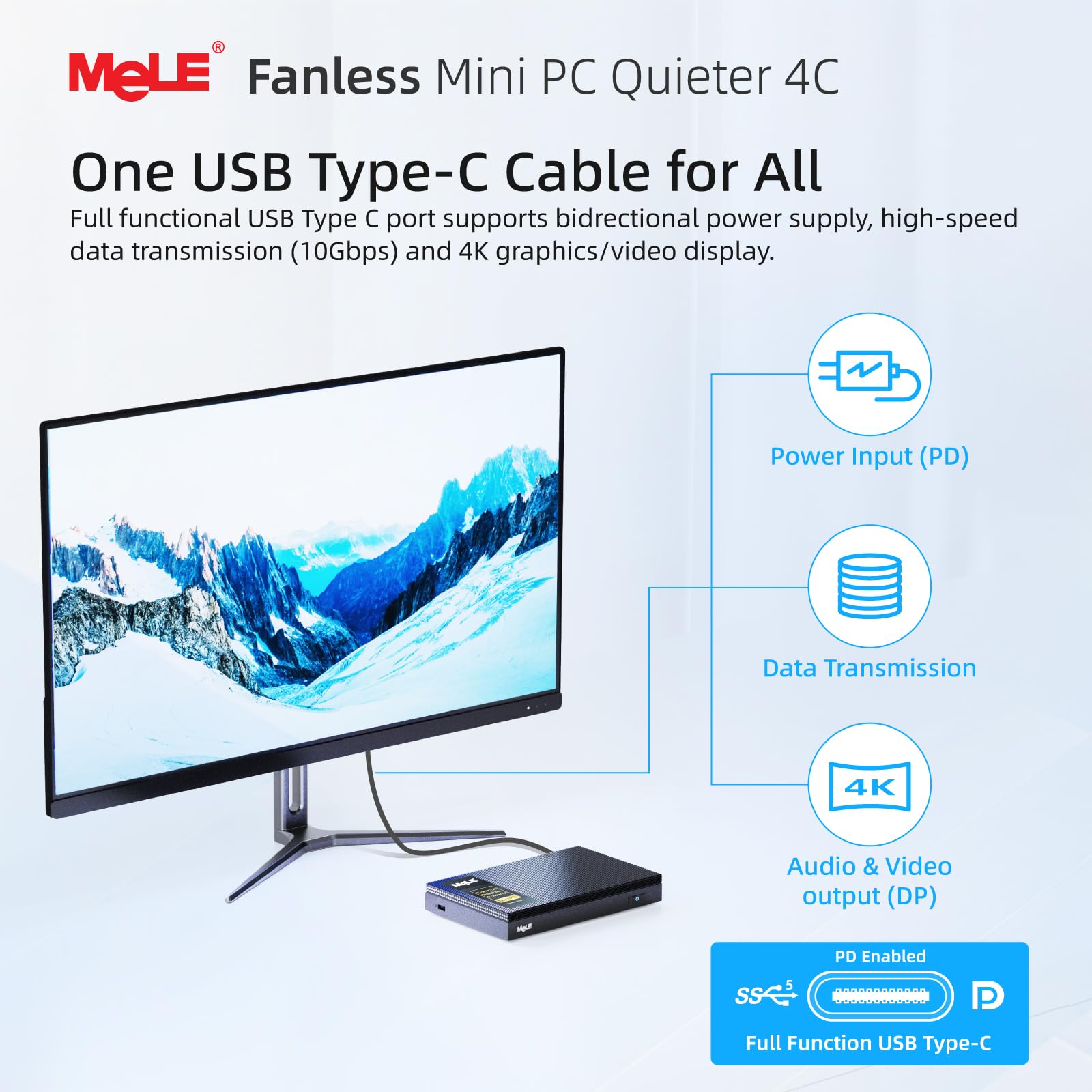 Amazon.com: MeLE Quieter4C Fanless N100 Mini PC 16GB DDR4 512GB