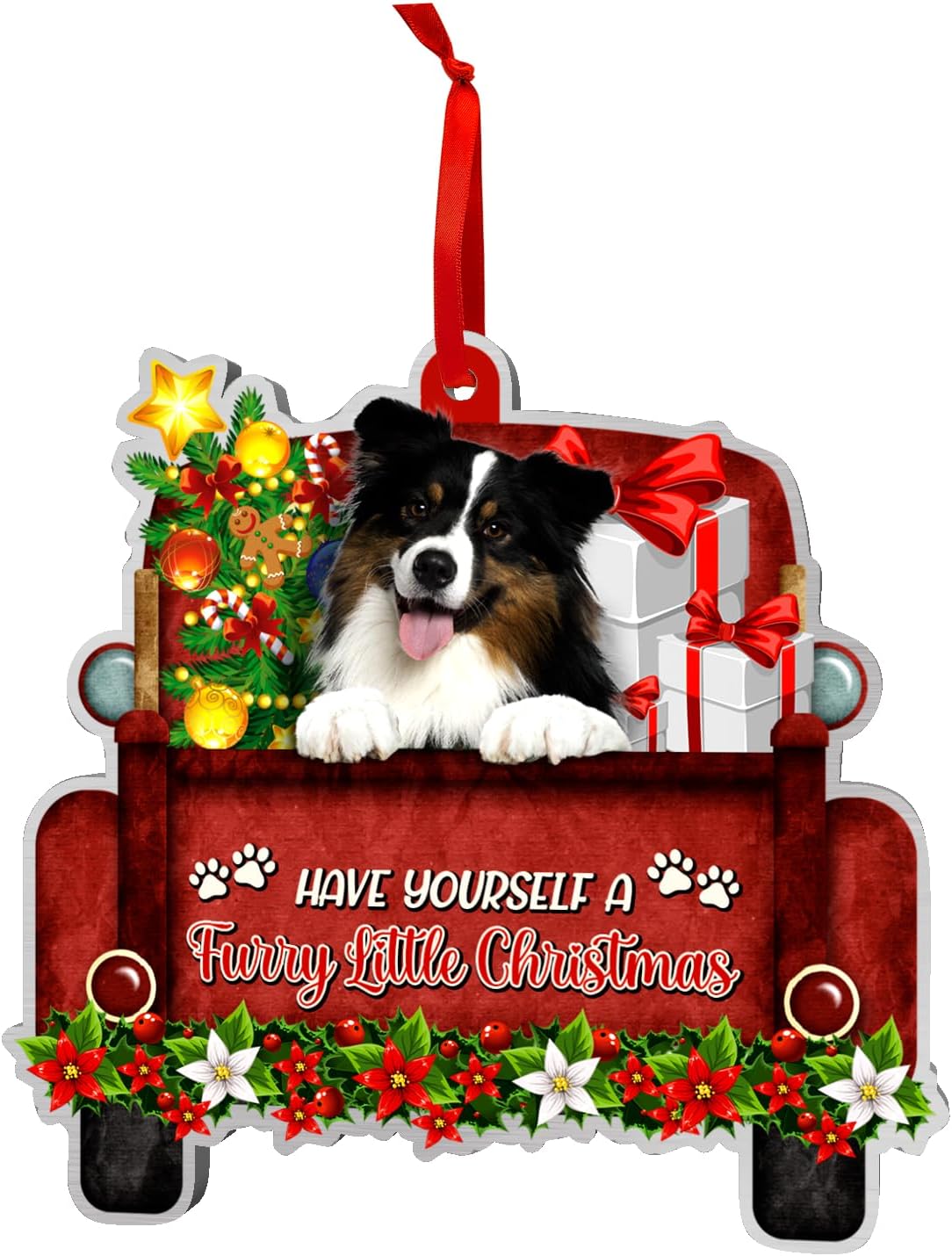 Australian Shepherd Dog Ornaments Christmas Tree