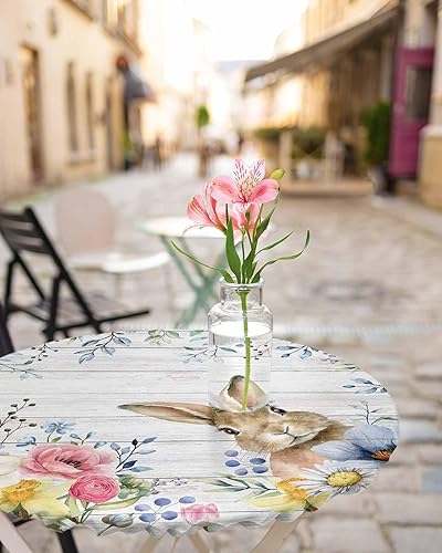 Vista 62 de Mantel redondo ajustable de Navidad para mesa redonda, mantel rojo floral de Navidad, mantel impermeable con borde elástico, mantel circular rojo