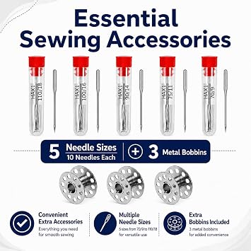 125pcs Sewing Thread Kit with 36 Colours Spools Bobbins & Needles