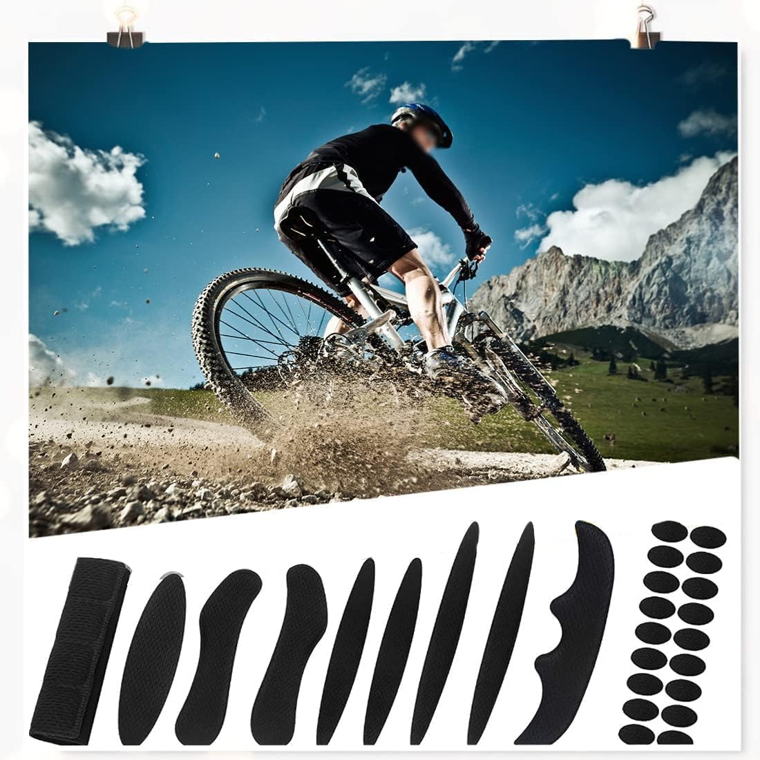 Kit 7 Coussinets De Remplacement Pour Casque Vélo - Rembourrage Amovible Et Lavable, Noir