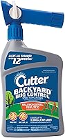 Cutter Backyard Bug Control Spray Concentrate 32oz - Kills Mosquitoes, Fleas & Ants, Hose-End Repellent Covers 5,000 sq ft Up to 12 Weeks