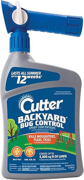 Cutter Backyard Bug Control Spray Concentrate, Mosquito Repellent, Kills Mosquitoes, Fleas & Listed Ants, 32 fl Ounce