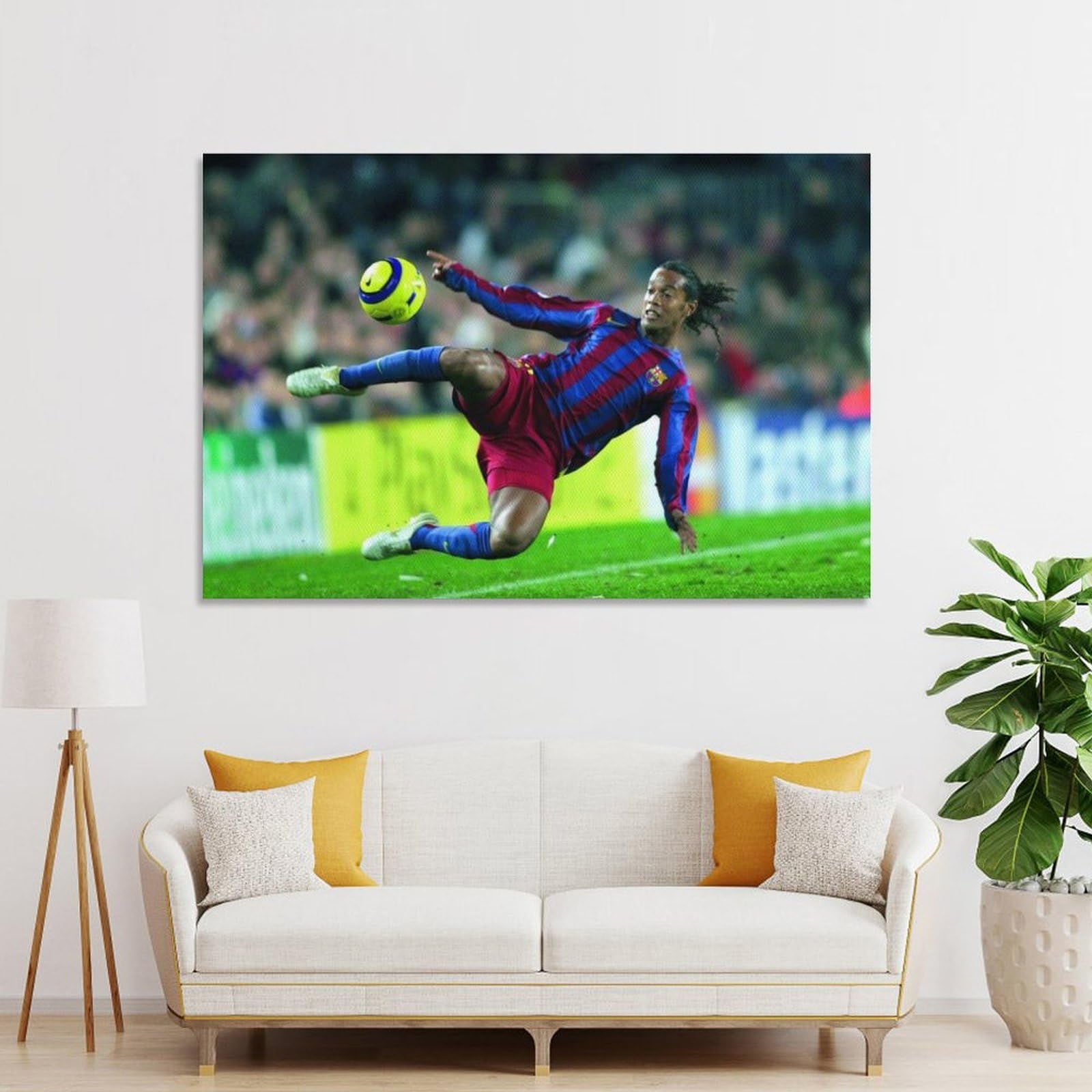 Amazon.co.jp: サッカーポスターロナウジーニョ画像壁飾り写真 絵画