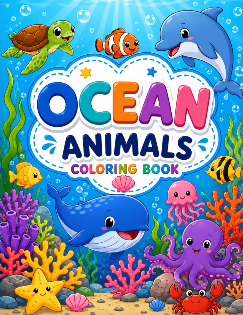 Ocean Animal Coloring Book