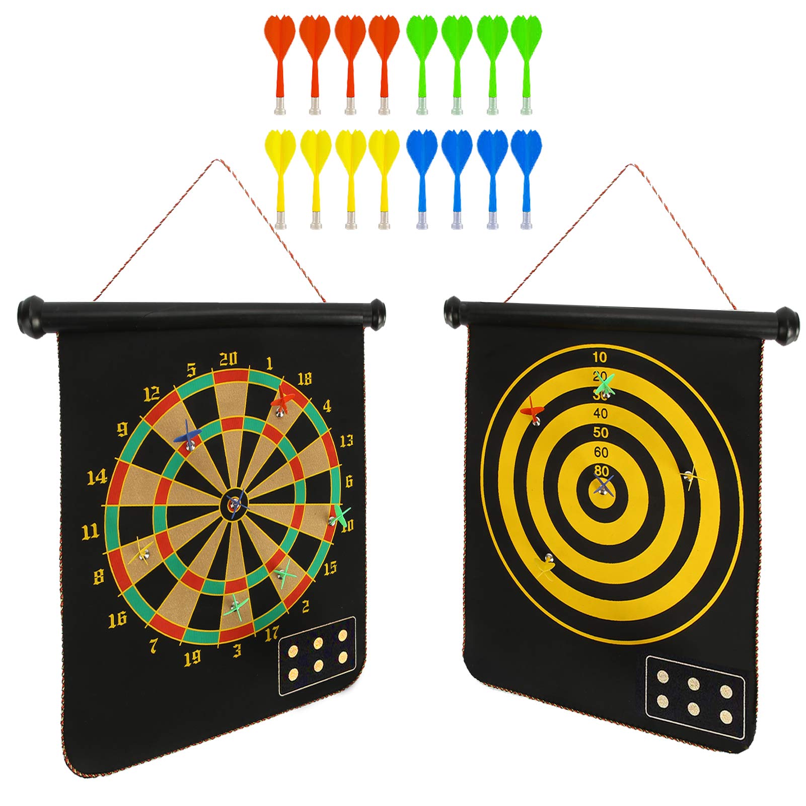 Buy Benbor Dart Board for Kids and Adults, Easy Hanging Double