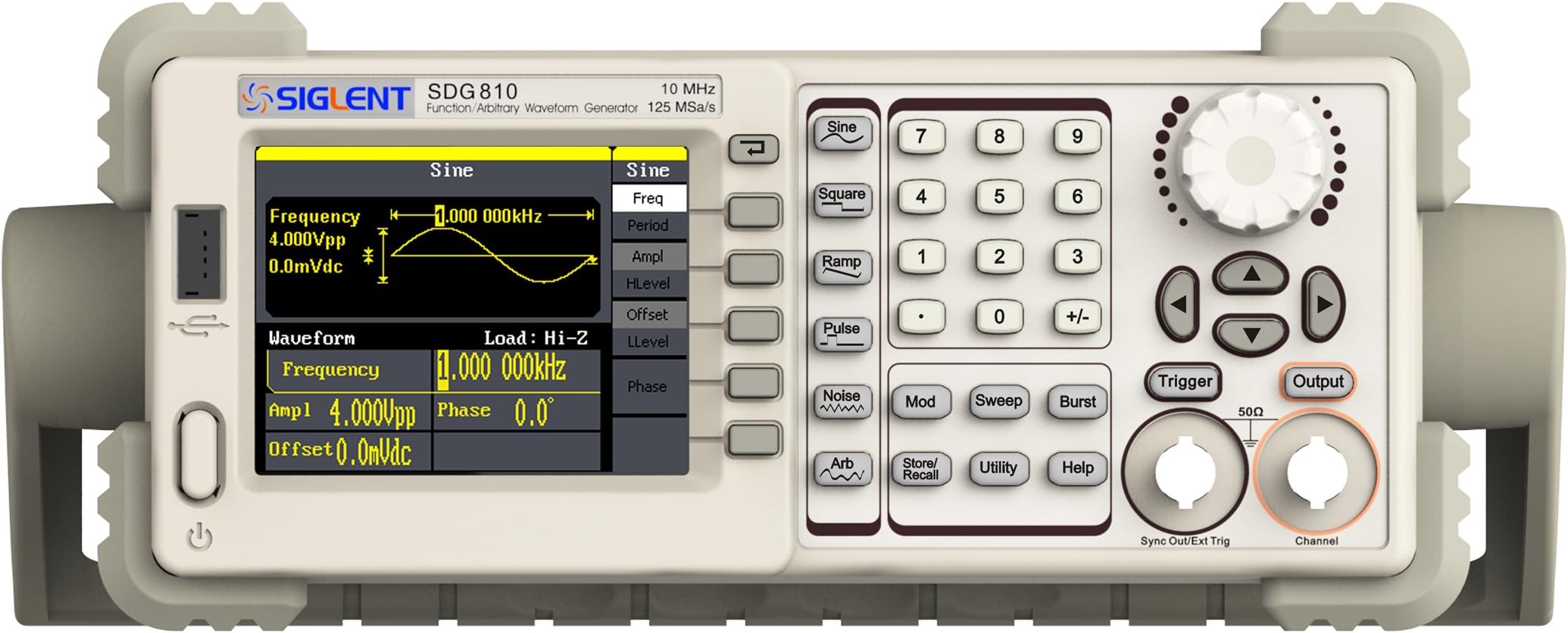 Siglent Technologies SDG805 Siglent Single Channel 5 mhz Bandwidth Signal Generator, Function Generator, Arbitrary Waveform Generator, 125 MSa/s Sampling Rate