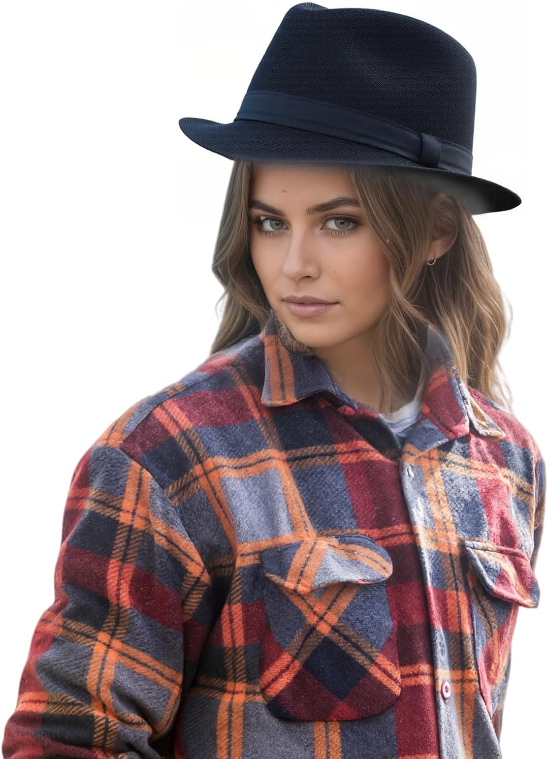 Unisex Classic 1920s Fedora Hat Short Brim Panama Trilby Hat Casual Jazz Cap for Men Women - Image 6