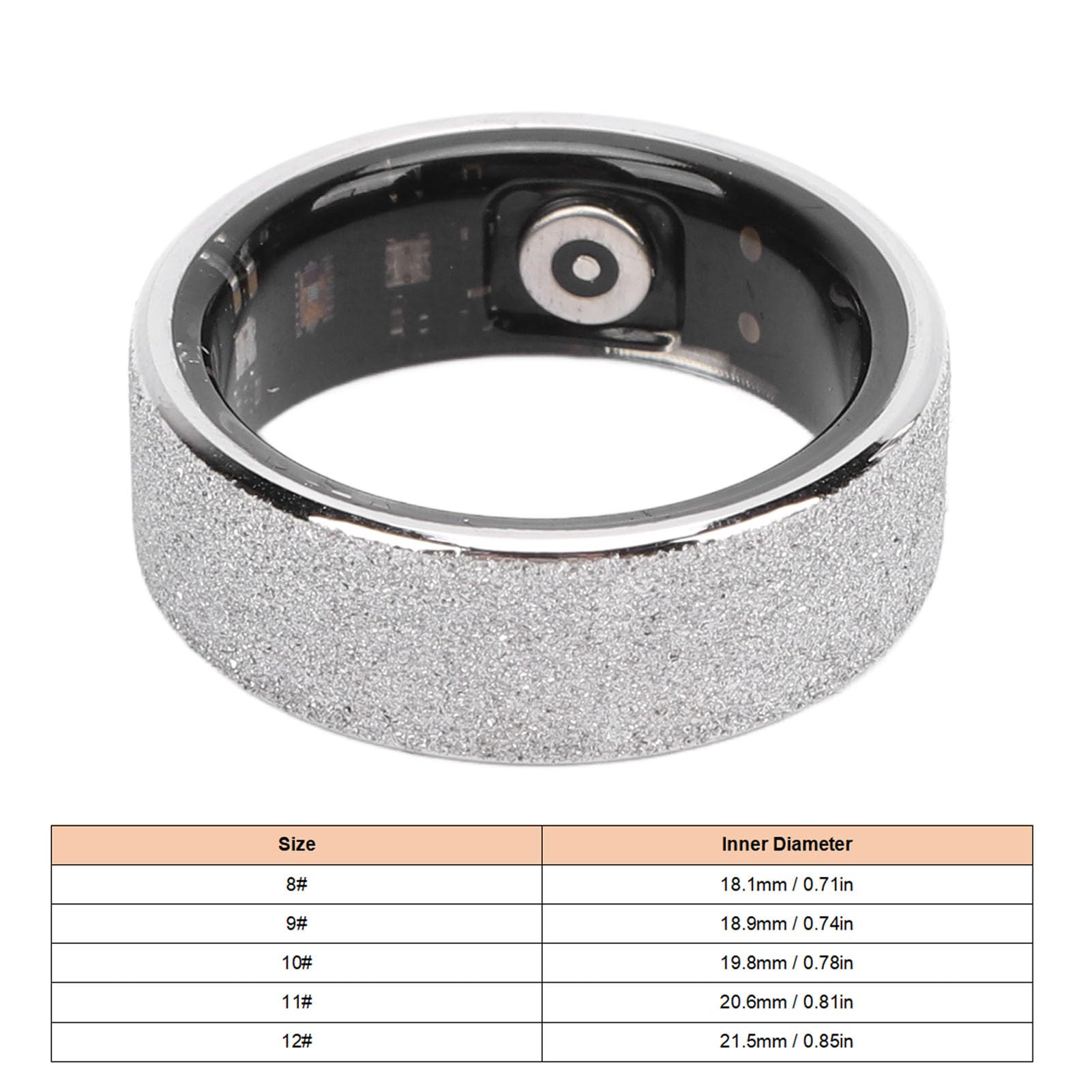 ciciglow Smart Ring Fitness Tracker per Uomo e Donna, IP68 Impermeabile, Ricarica Rapida Magnetica, Dispositivo Indossabile Intelligente Salute Anello