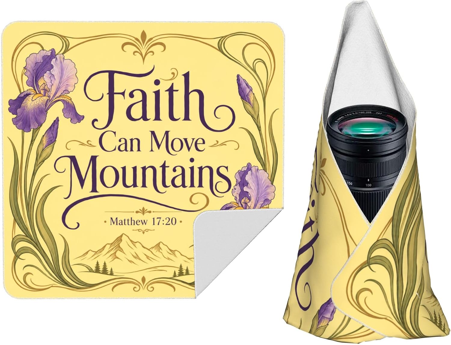 Camera Magic Wrap Inspiring Iris Flower Faith Mountains Christian Bags 14in