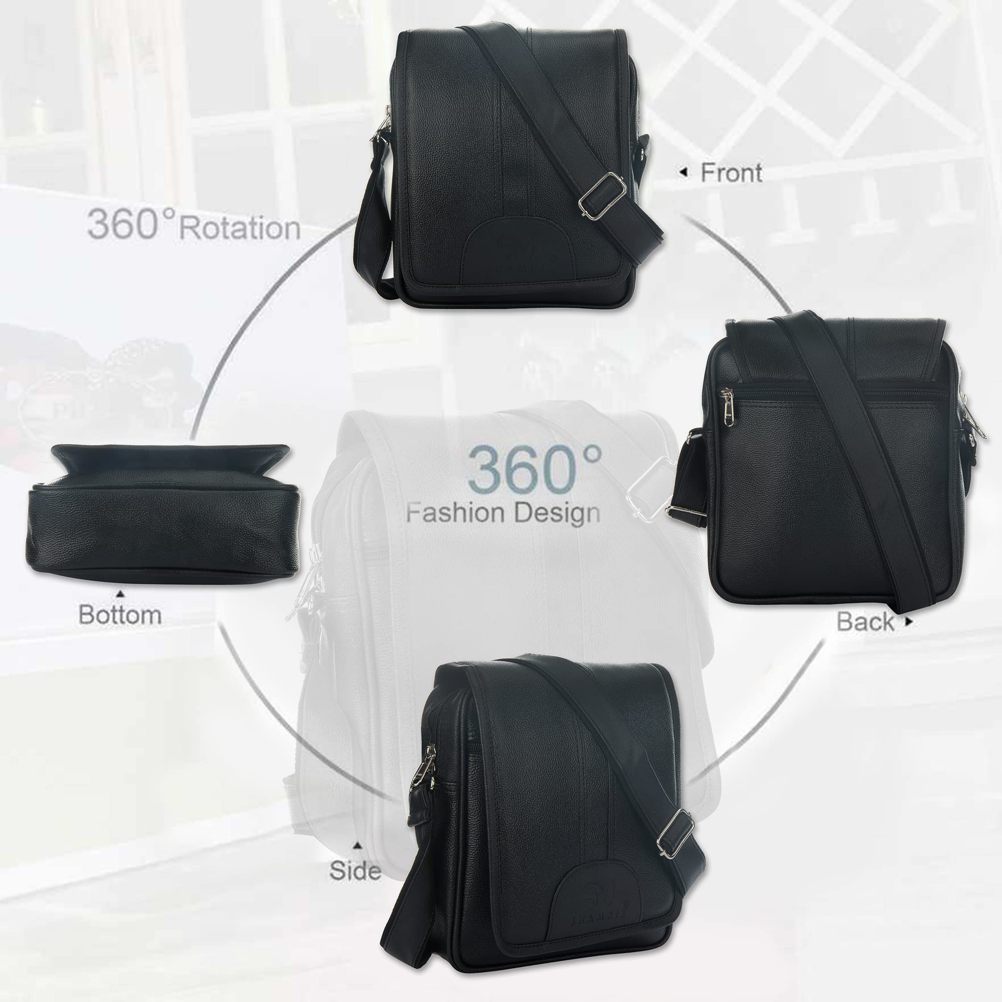 SHAMRIZ Casual Crossbody Synthetic Leather Men Sling Bag, Side bag, One Side Bag for Men 1