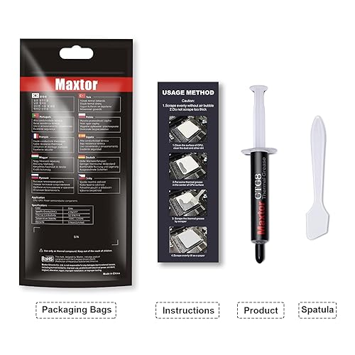 Miniatura 7 de Maxtor CTG8 - Disipador de calor de pasta de compuesto térmico de 014oz para ICprocesadorCPUGPUtodos los enfriadores 128 Wmk de alto rendimiento a