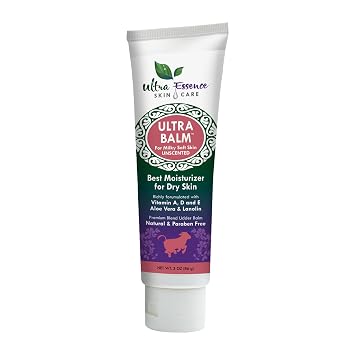 Daily Moisturizer For Dry Itchy Skin, Psoriasis & Eczema Relief That Contains Lanolin, Vitamins A, D & E, Aloe Vera, To Moisturize Face, Body, Dry Hands & Cracked Heels by Ultra Balm Unscented
