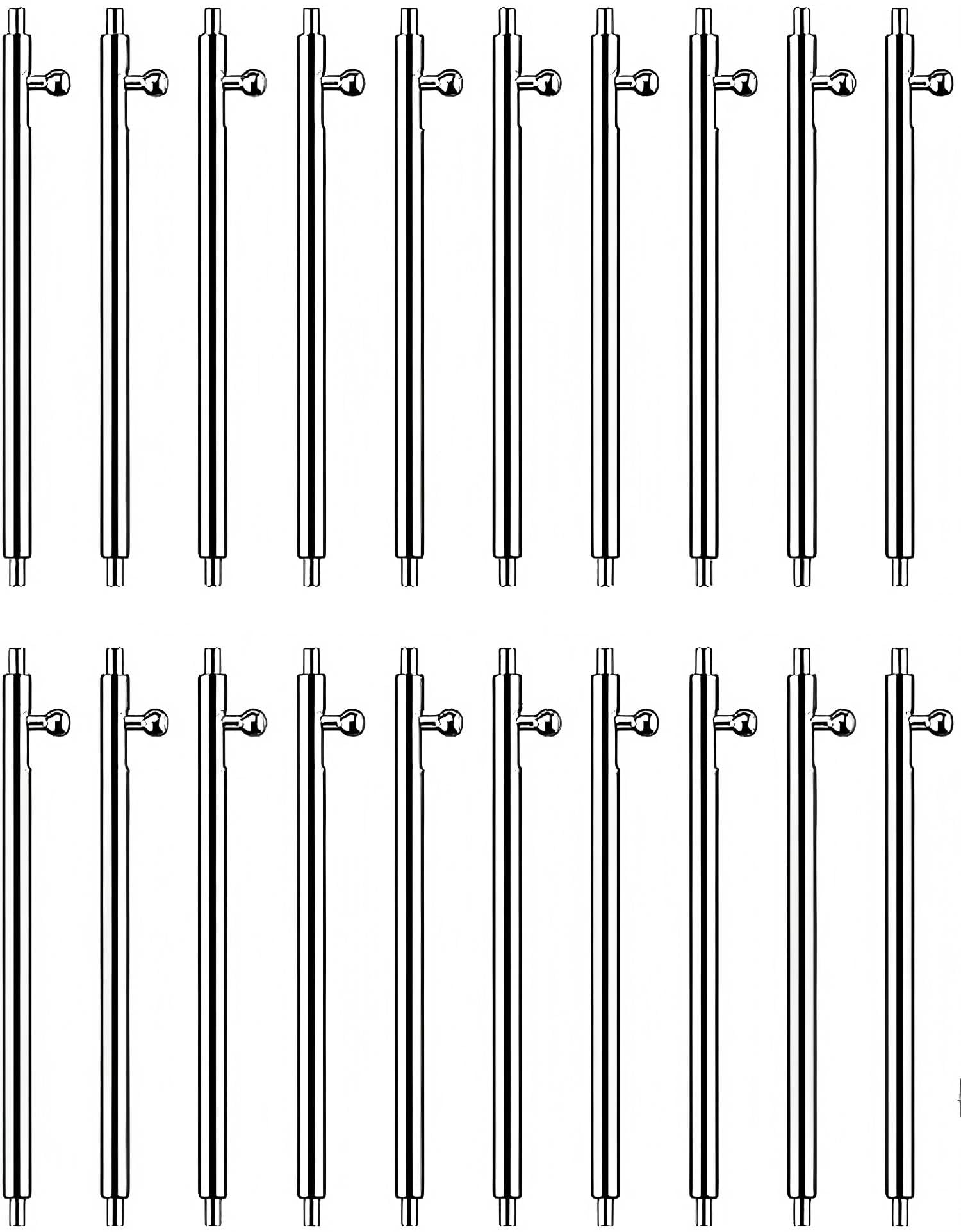Visnreaen 22 Stück Edelstahl Federstege Set – 22 mm Länge, 1,5 mm Durchmesser, Schnellwechsel-Federstege für Uhrenarmbänder mit Federstegwerkzeug