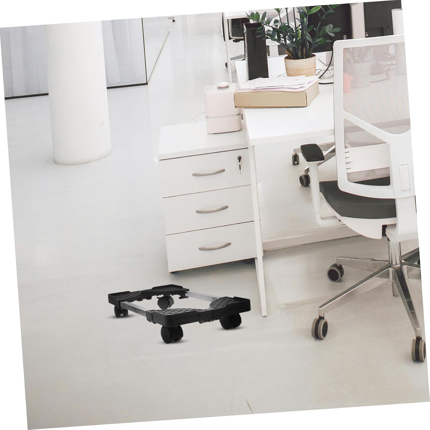 Computer Tower Stand Casters Under Desk Tower Holder Mobile CPU Stand for Home Office
