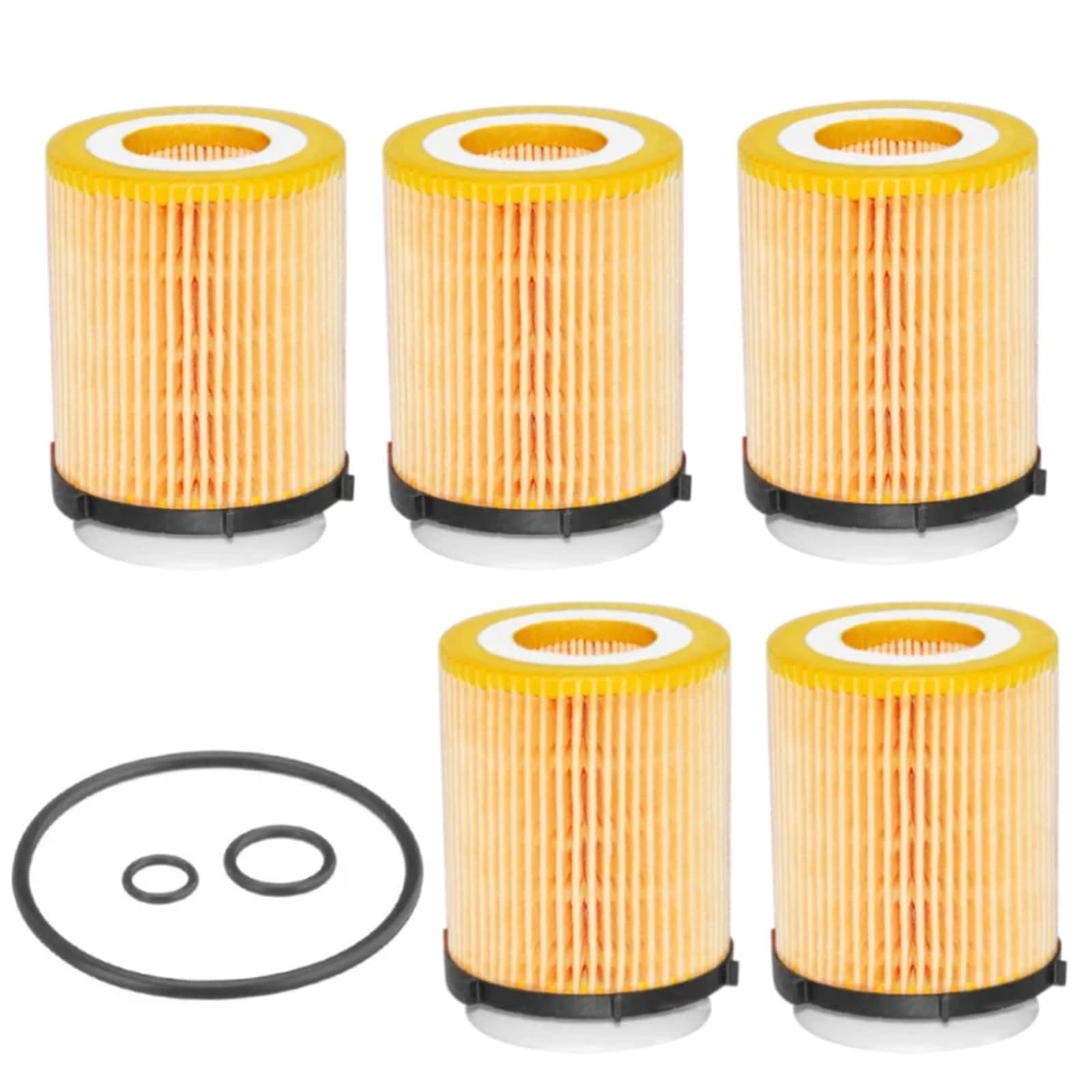 Cartucho de filtro de aceite 2701800009 2701840125 2701800109 Filtro de aceite para motor CLA250 I4 2.0L(5 pcs)