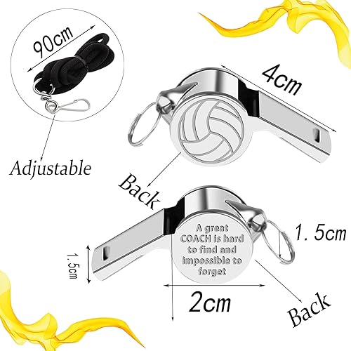 Miniatura 2 de KEYCHIN Silbato de entrenador de voleibol, un buen entrenador puede cambiar un juego, un gran entrenador puede cambiar un silbato de vida con