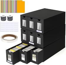 Boîte de Rangement pour Cartes à Collectionner, Boîte à Cartes pour 9000+ Cartes avec 48 Séparateurs, Boîte de Rangement pour Cartes MTG Commander, Card Deck Box pour Cartes PTGG TCG Sportive