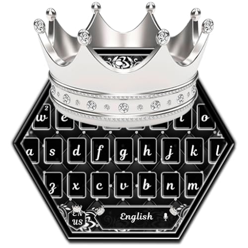 Diamond Silver Crown Keyboard Theme