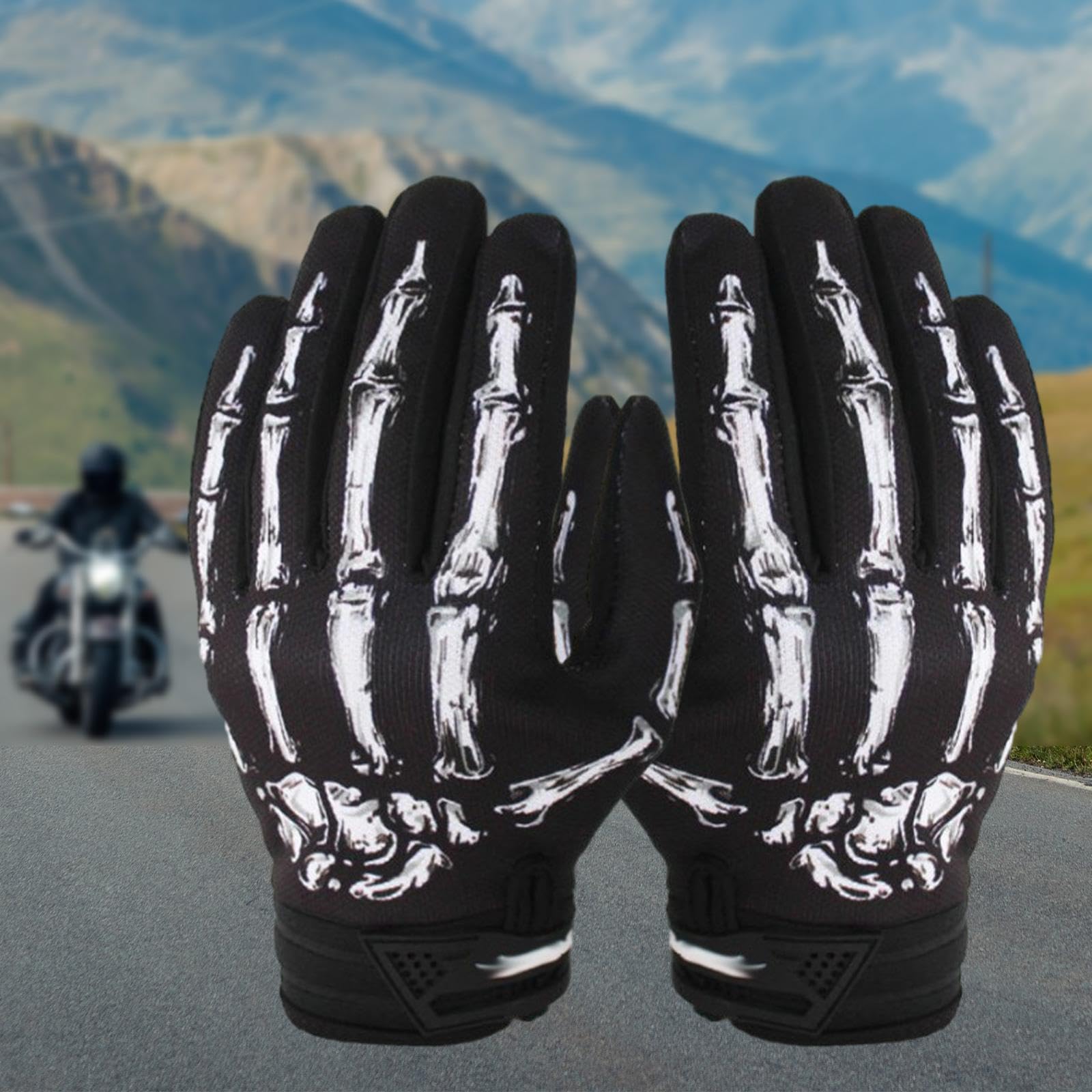 Bnf® Bicycle Bike Gloves Skeleton Paw Pattern Riding Gloves for