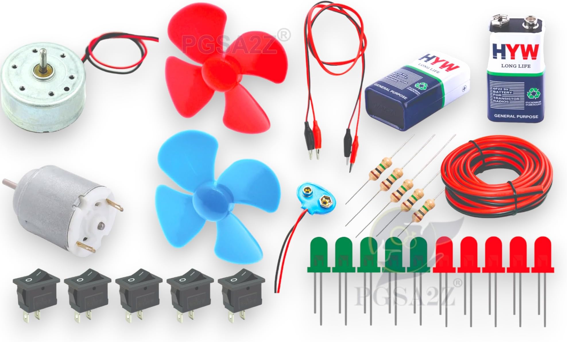 Electronics 30 Items Loose Parts Materials Science Project Kit with User Manual