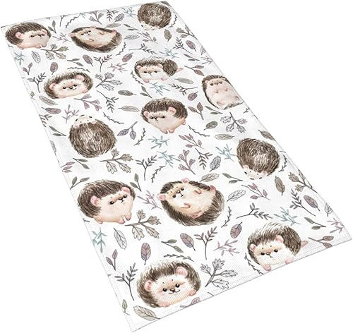 Vista 2 de Toallas de mano con patrón de erizo, ultra suaves, altamente absorbentes, toalla de baño, cocina, toalla de invitados para baño, hotel, gimnasio